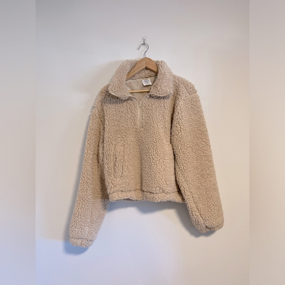 Sage Collective 1/4 zip Sherpa fleece pullover